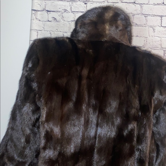 Vintage Dark Brown Fur Long Coat - Picture 8 of 16
